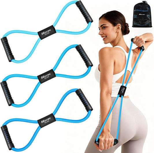 8 Resistance Bands with Handles, Exercise Bands for Full Body