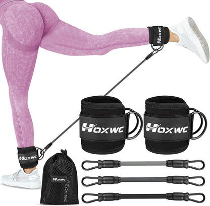 Ankle Resistance Bands with Cuffs, Leg & Booty Workout