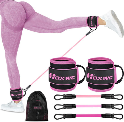 Ankle Resistance Bands with Cuffs, Leg & Booty Workout